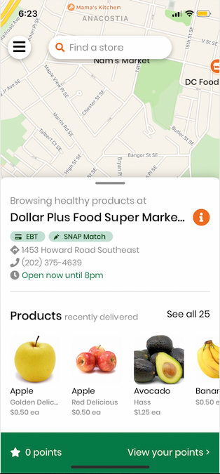 Customer App: map view